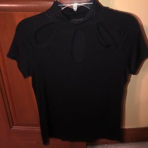 Black cut out top